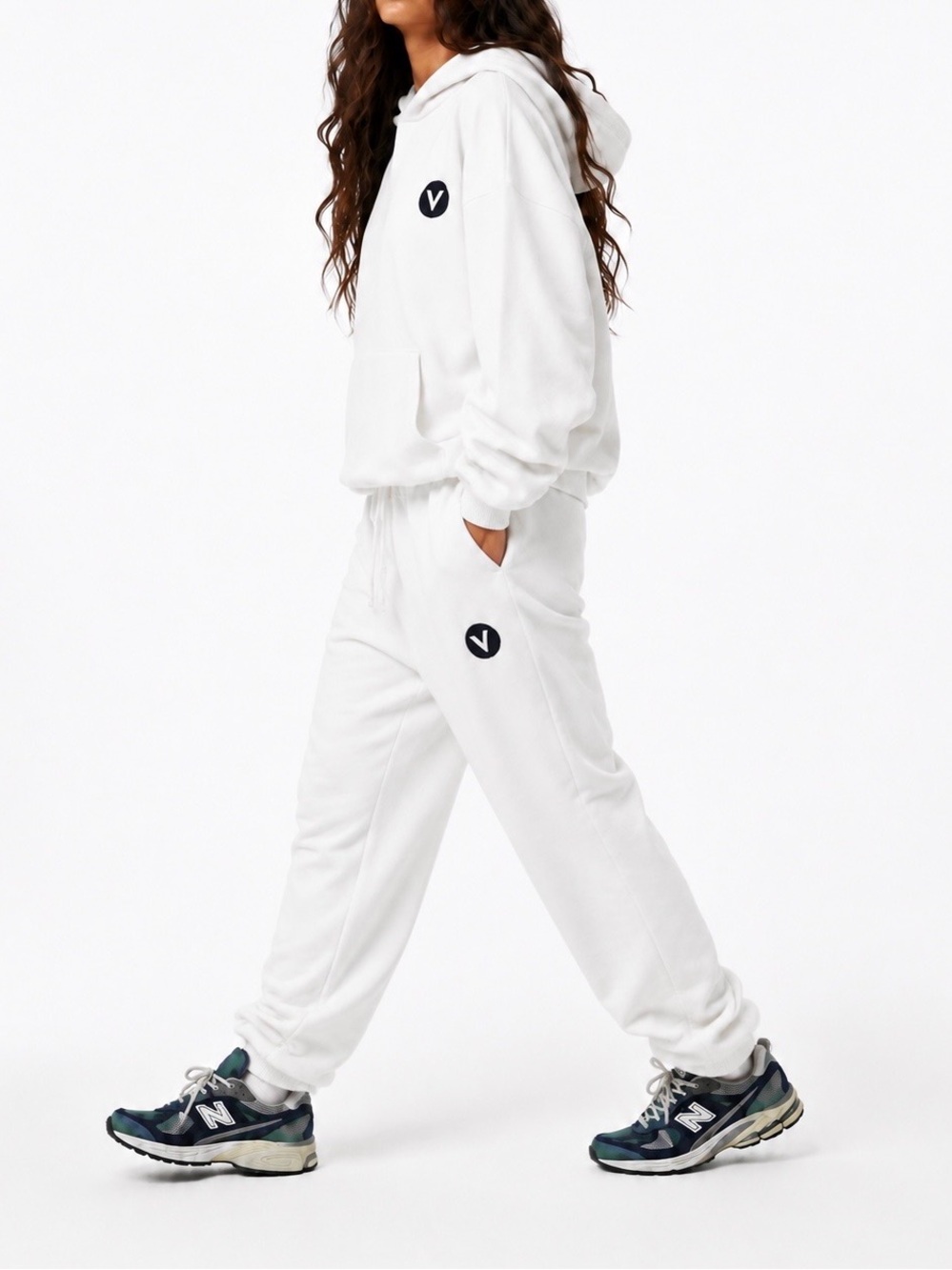 Cotton Citizen Hoodie Jogger Matching Set White Size Medium